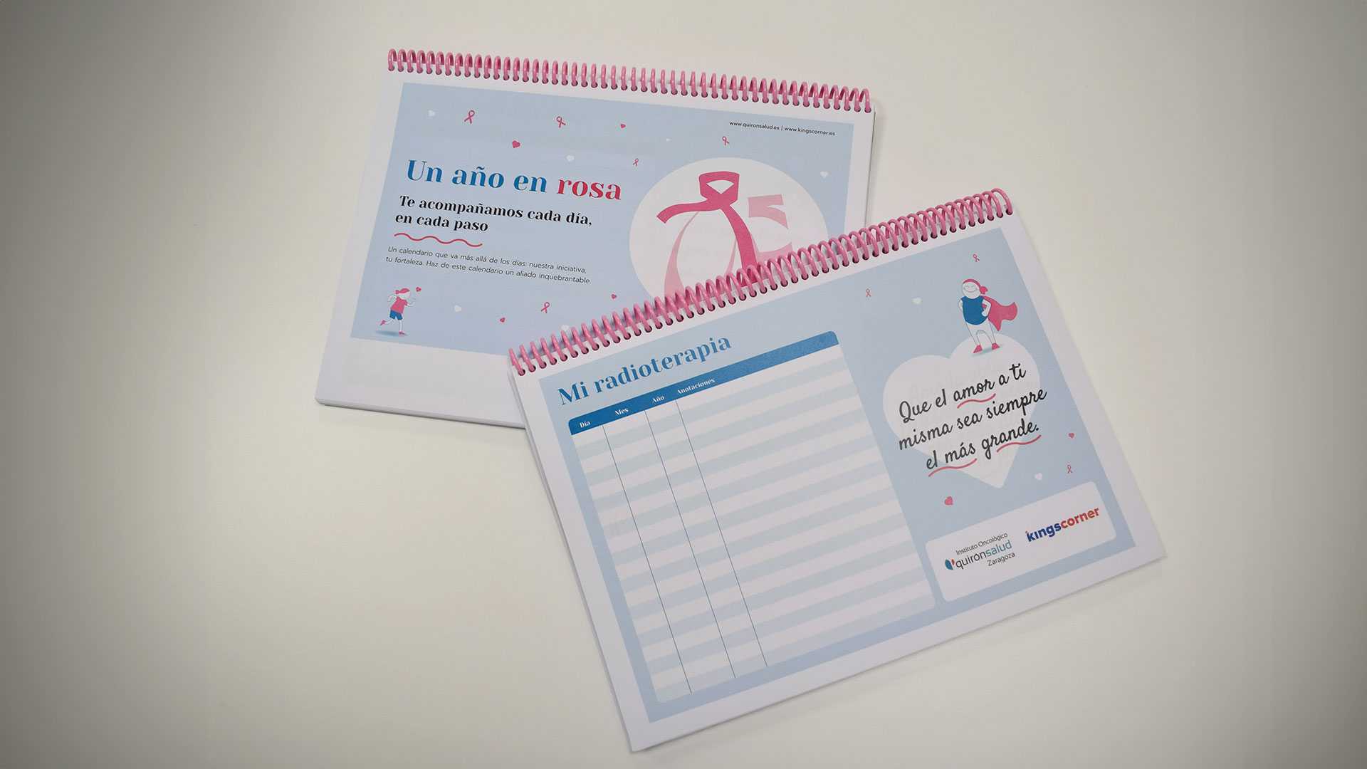 “Un año en rosa”. El calendario para apuntar la evolución de tu tratamiento del cáncer de mama